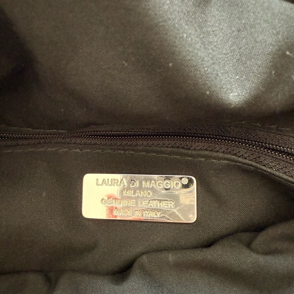 LAURA DI MAGGIO - Versatile Elegant Black Leather Tote Bag (excellent condition) - Picture 5 of 5